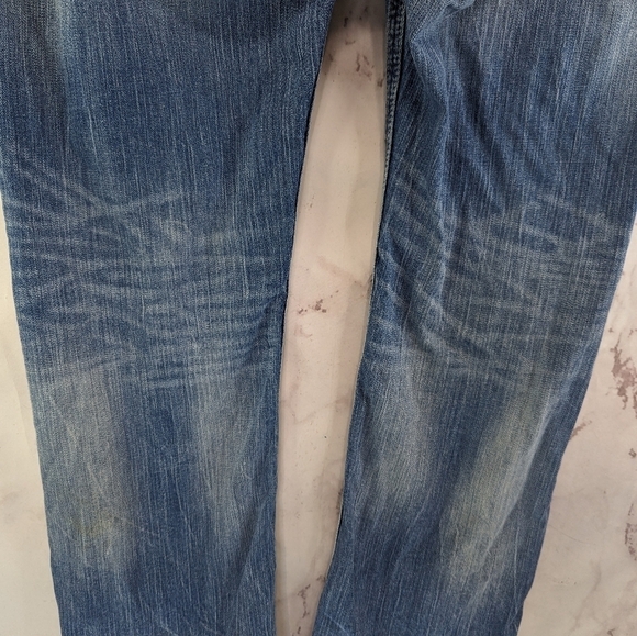 BKE Jeans Mens 38 X 31 Carter Straight Light Wash Distressed Destroyed Flawed - Picture 8 of 15